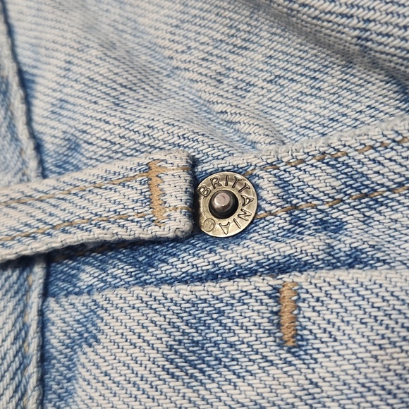 Vintage Brittania Light Wash Denim High Rise Tapered Leg Baggy "Mom" Jeans - Picture 13 of 17